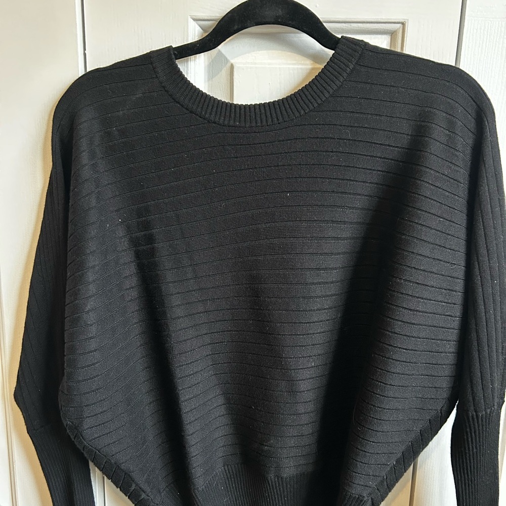 Black Ribbed Women's Sweater